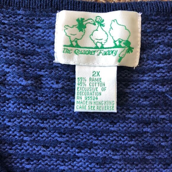 Grandmacore grandma sweater vest Fourth of July 4th women’s 2X plus size - Picture 12 of 16